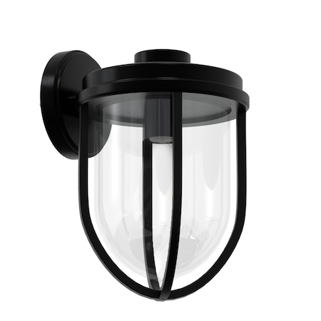 Ambiate Uccella Industrial Farmhouse Wall Sconce, E26 Base Socket Outdoor Black Finish, Glass Globe AL10024WS